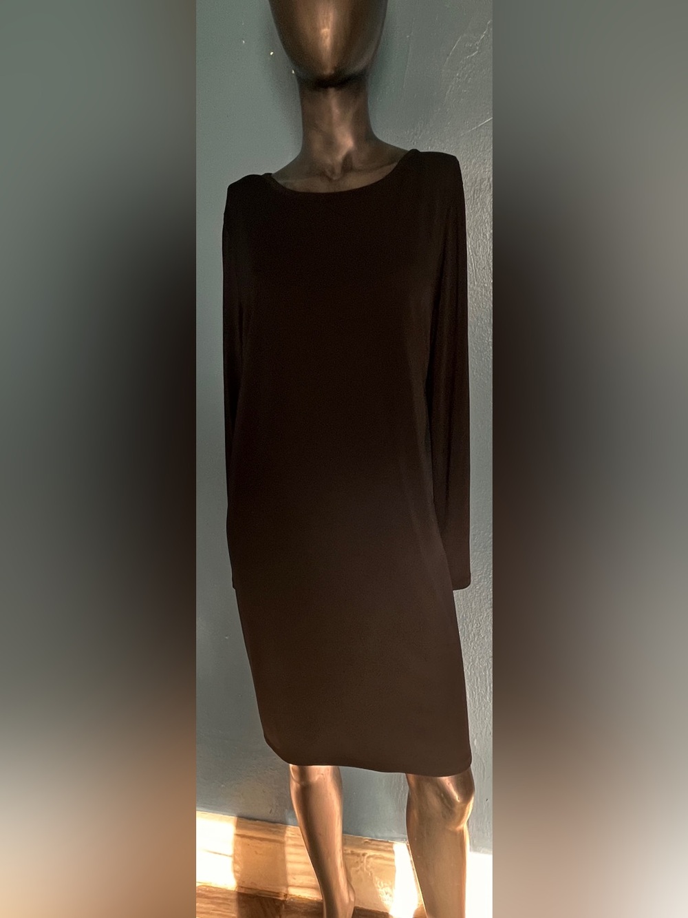 Michael Kors Black Long-Sleeve Shift Dress
